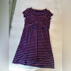 GAP Navy and Red Striped Maternity & Nursing Dress